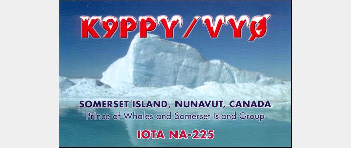 QSL K9PPY/VY0 Somerset, Nunavut