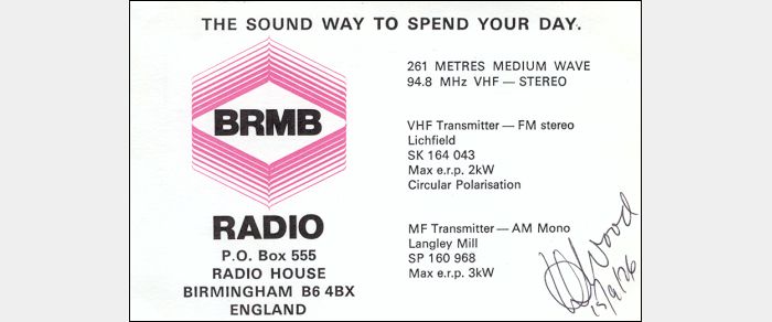 QSL BRMB Birmingham