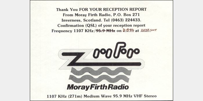 QSL MorayFirthRadio