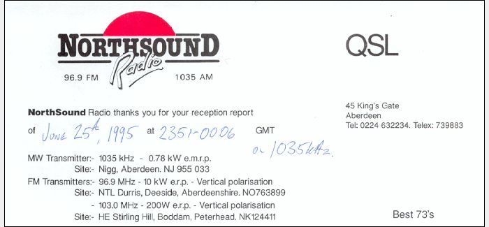 QSL NorthSound Radio