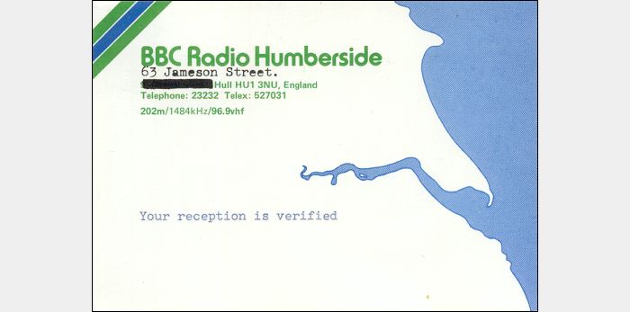 QSL BBC Radio Humberside