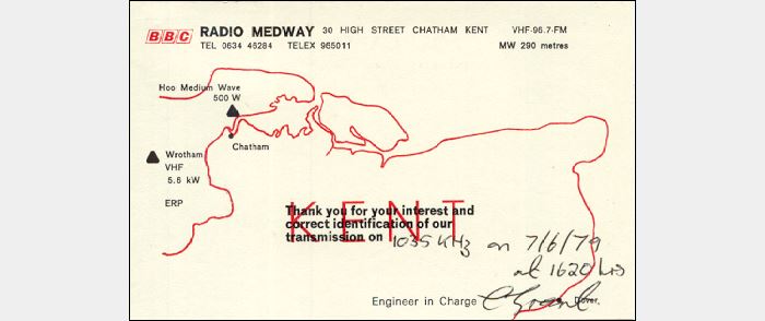 QSL BBC Radio Medway