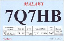 QSL ITU CIRAF Zone 53