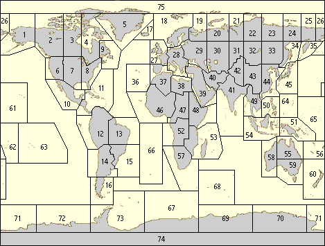 Map of ITU Zones